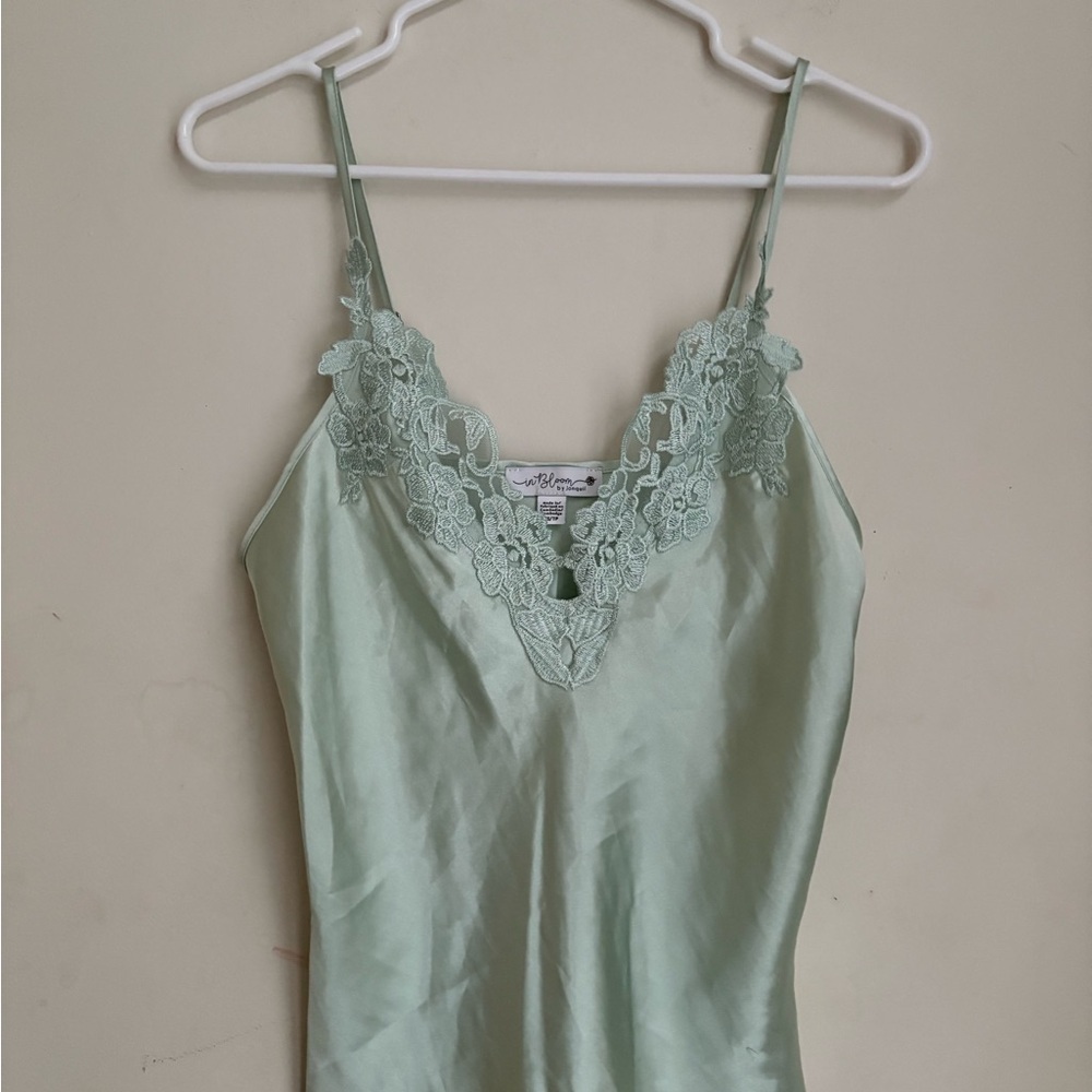 Y2K LACE CAMI TOP MINT GREEN SIZE XS - Picture 2 of 6